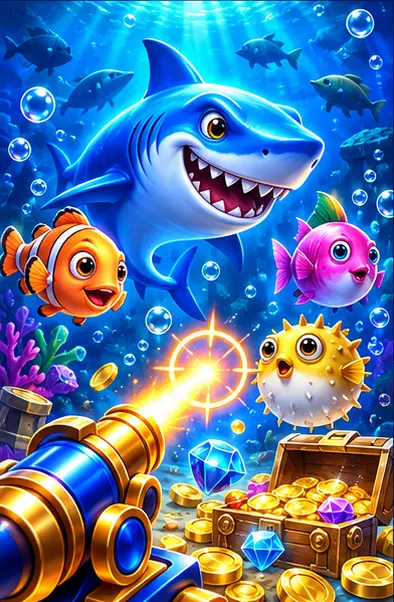 Colorful fishing arcade game