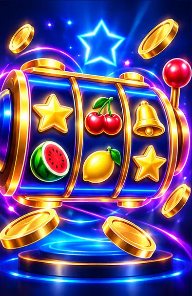 Bright neon video slot artwork